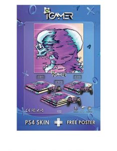 اسکین برچسب برای PS4 طرح 102 Purple Skull