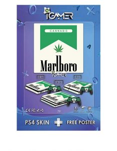 اسکین برچسب برای PS4 طرح Marlboro