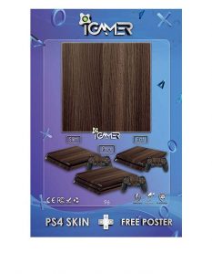 اسکین برچسب برای PS4 طرح Wood