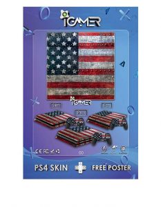 اسکین برچسب برای PS4 طرح USA Flag