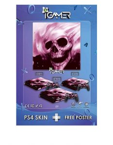 اسکین برچسب برای PS4 طرح Purple Skull