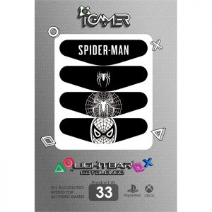 برچسب لایت بار دسته پلی استیشن 4 طرح SpiderMan