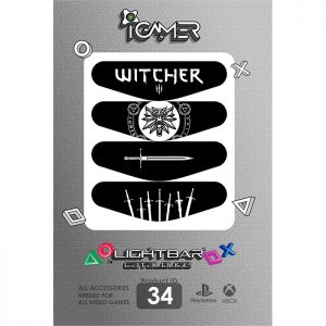 برچسب لایت بار دسته پلی استیشن 4 طرح The Witcher