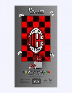 خرید اسکین برچسب برای XBOX ONE S طرح فوتبالی AC Milan