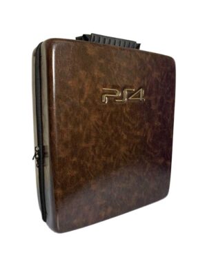 کیف محافظ PlayStation 4 - طرح چرم قهوه‌ای