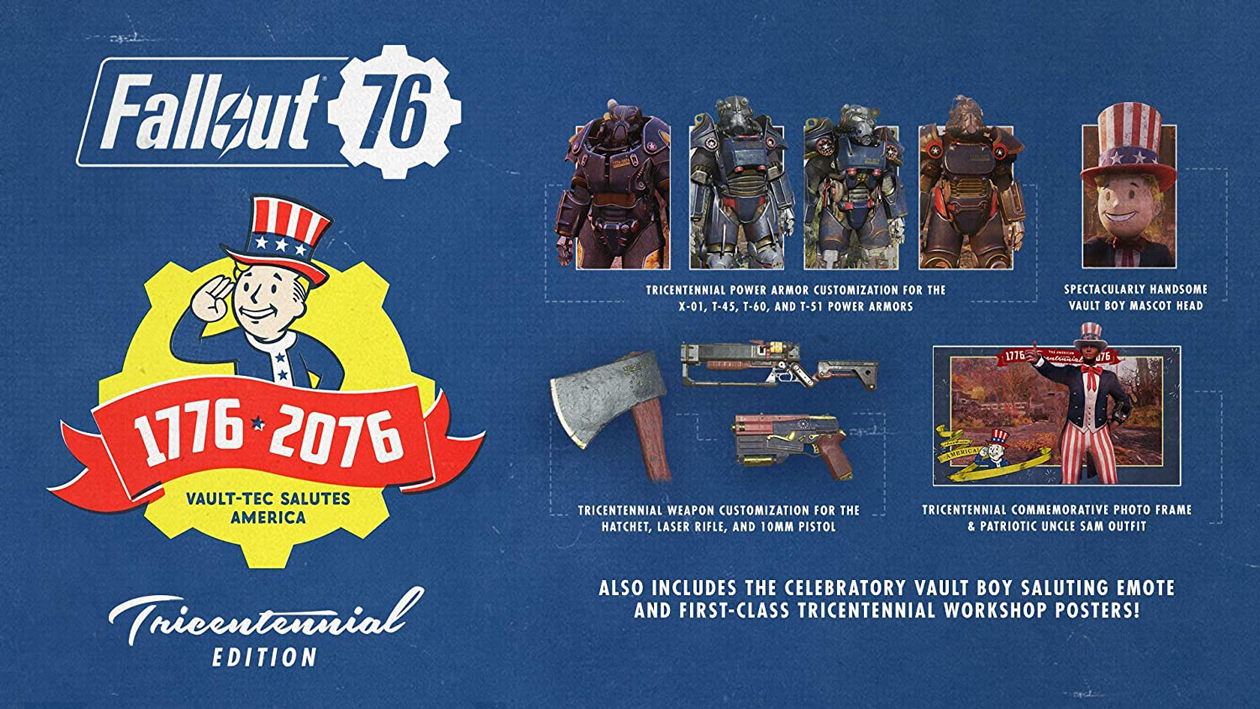  2076 . 1776 Fallout 76 Tricentennial edition 